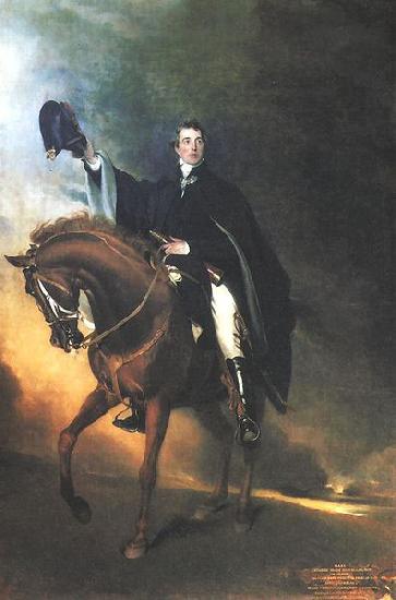 Sir Thomas Lawrence The Duke of Wellington mounted on Copenhagen as of Waterloo Sweden oil painting art